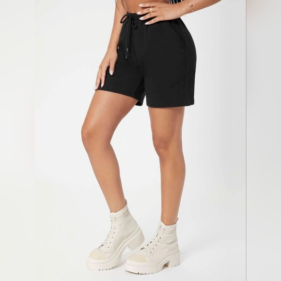 Drawstring Waist Track Shorts - Picture 3 of 3